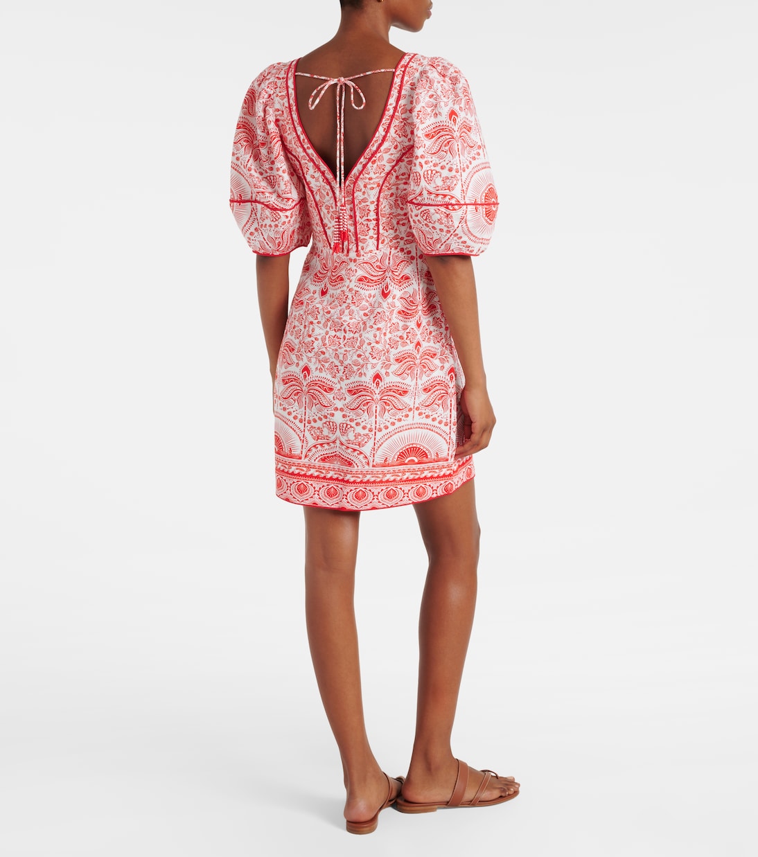 Bedrucktes Minikleid aus einem Leinengemisch | Farm Rio