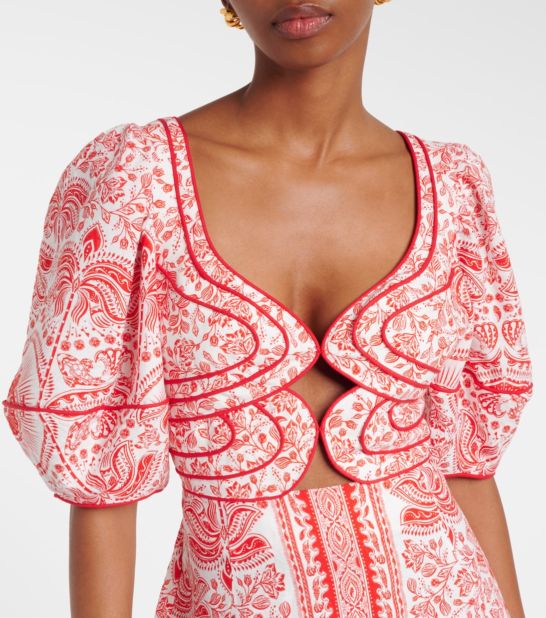 Bedrucktes Minikleid aus einem Leinengemisch | Farm Rio