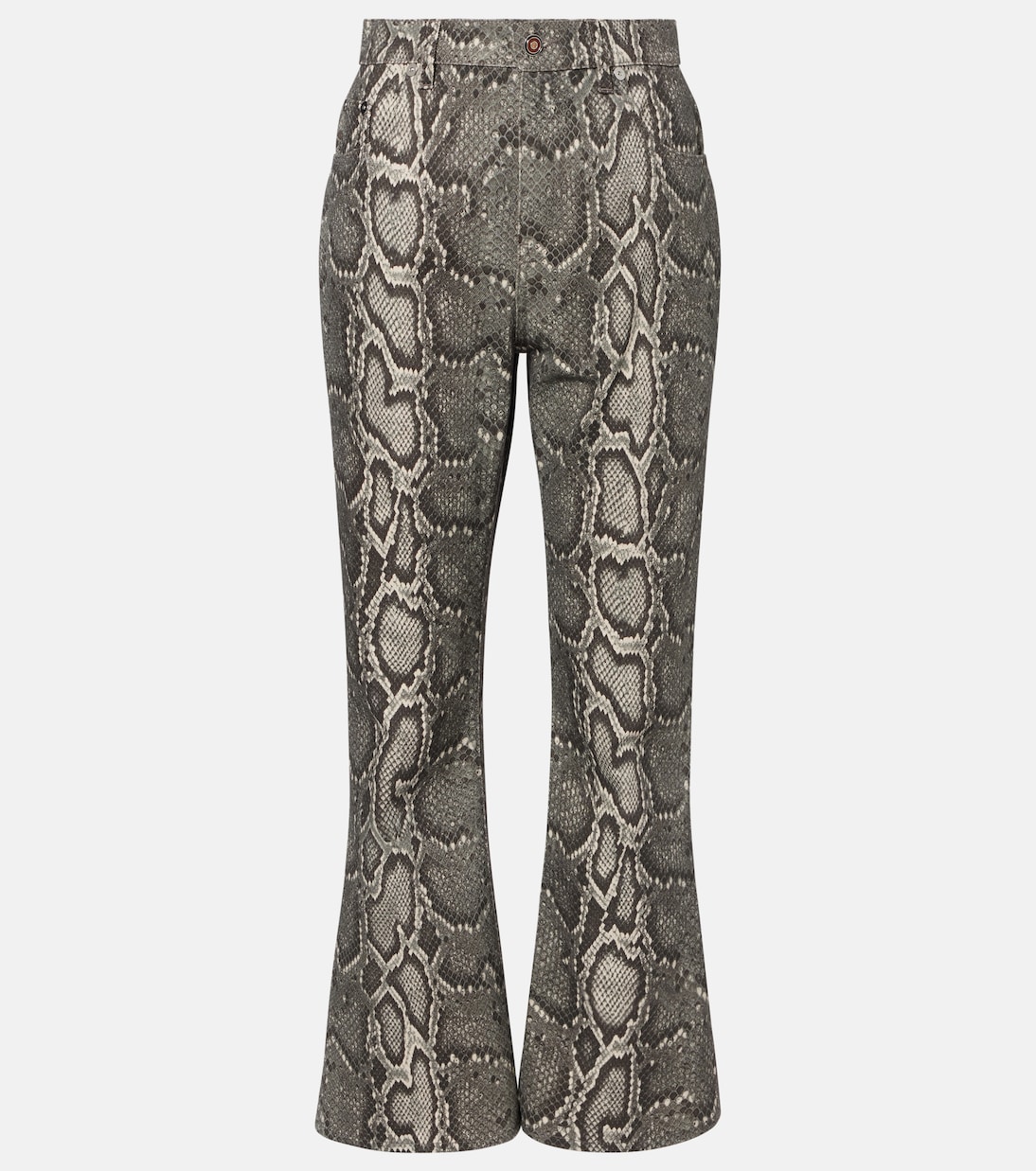 Ezra snake-effect high-rise bootcut jeans | Gabriela Hearst