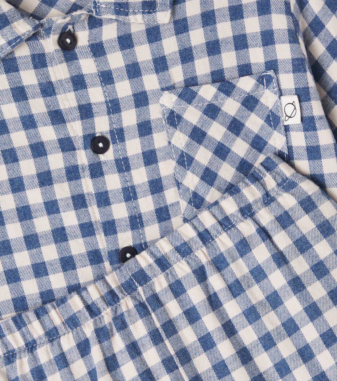 Baby gingham cotton flannel shirt and pants set | Cozmo