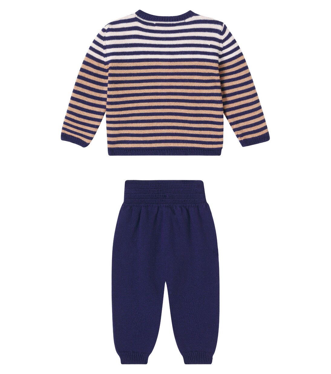 Baby Pinto striped cardigan and pants set | La Coqueta
