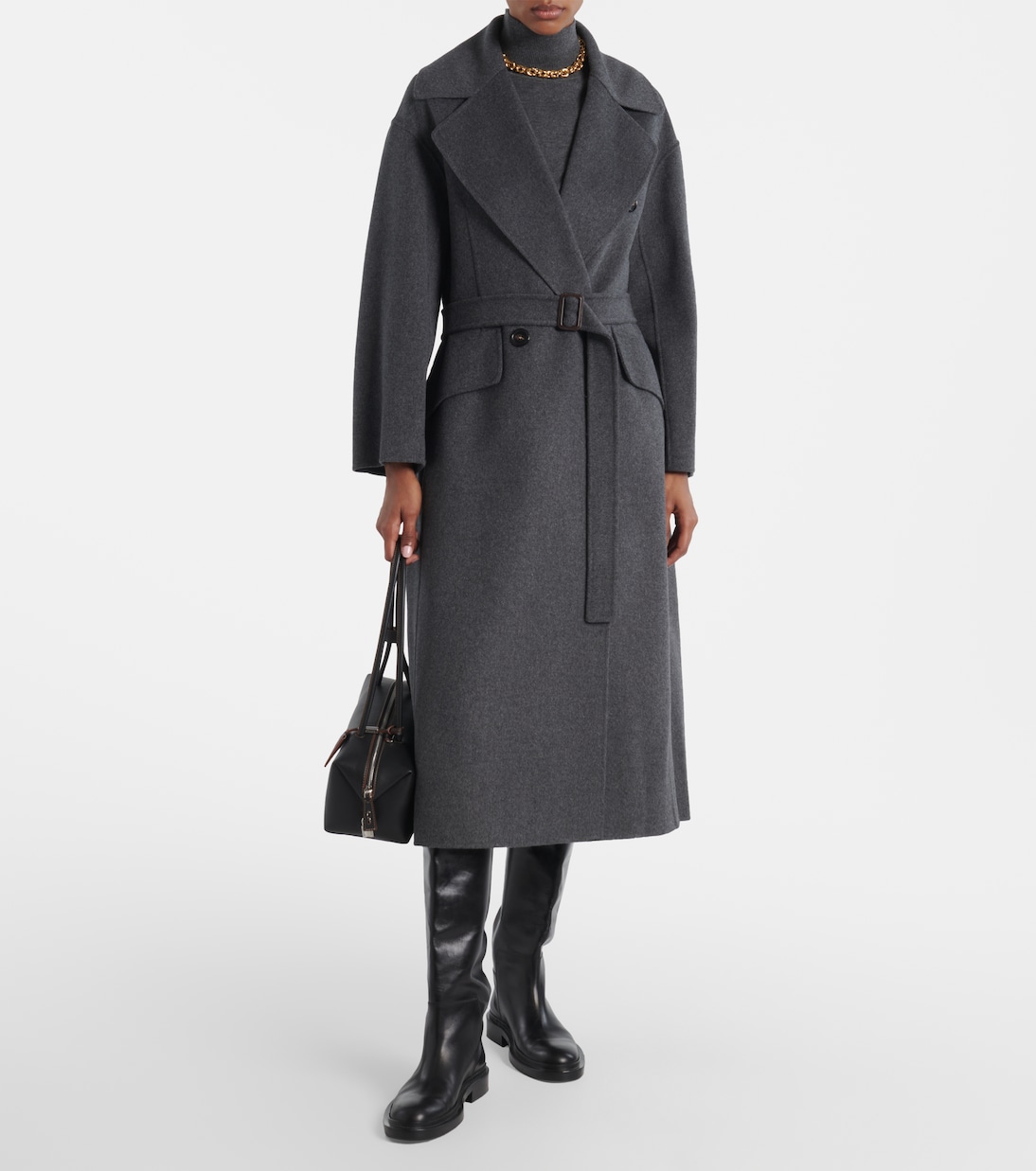 Belted virgin wool coat | 'S Max Mara