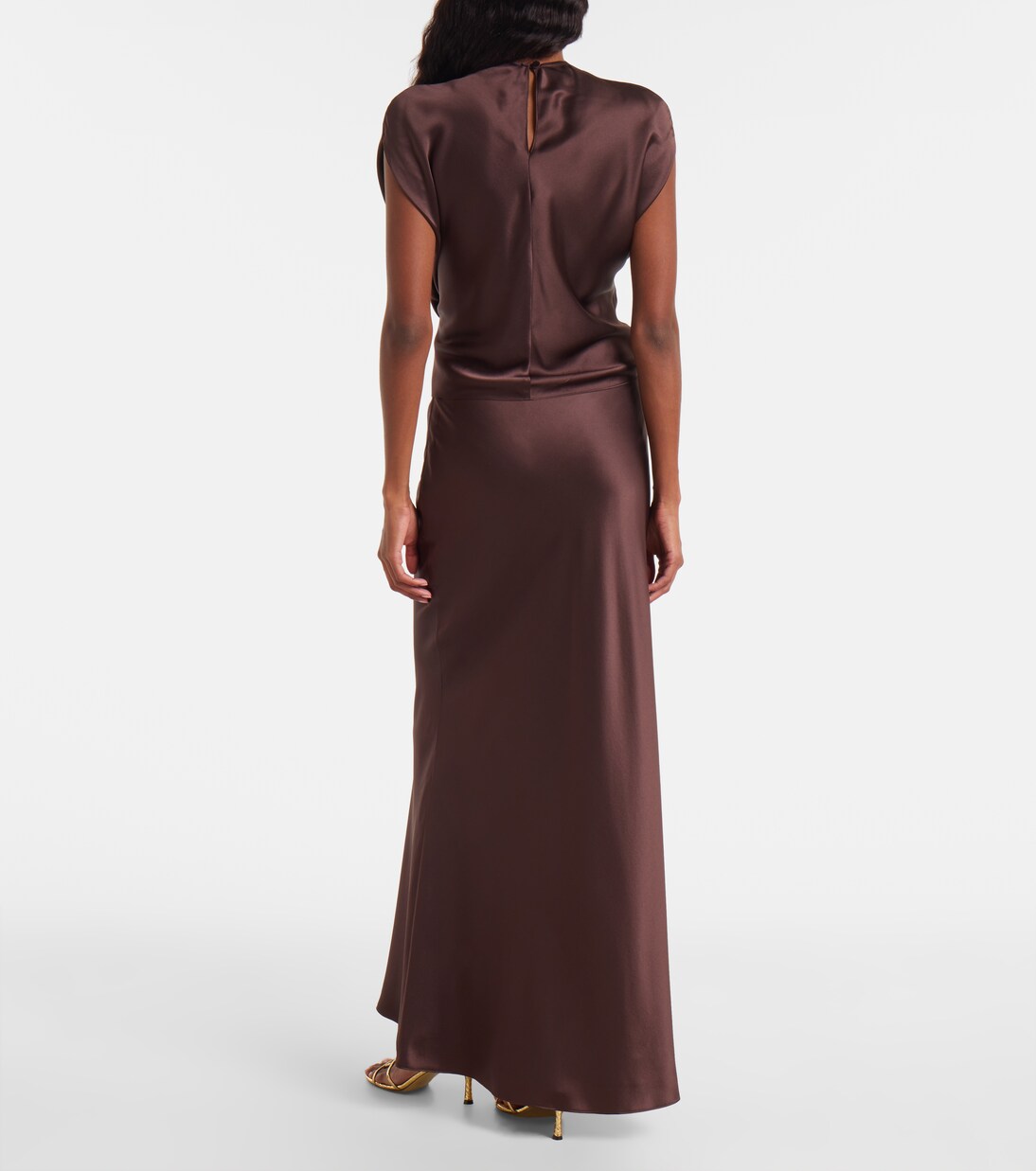 Draped silk satin top | The Sei