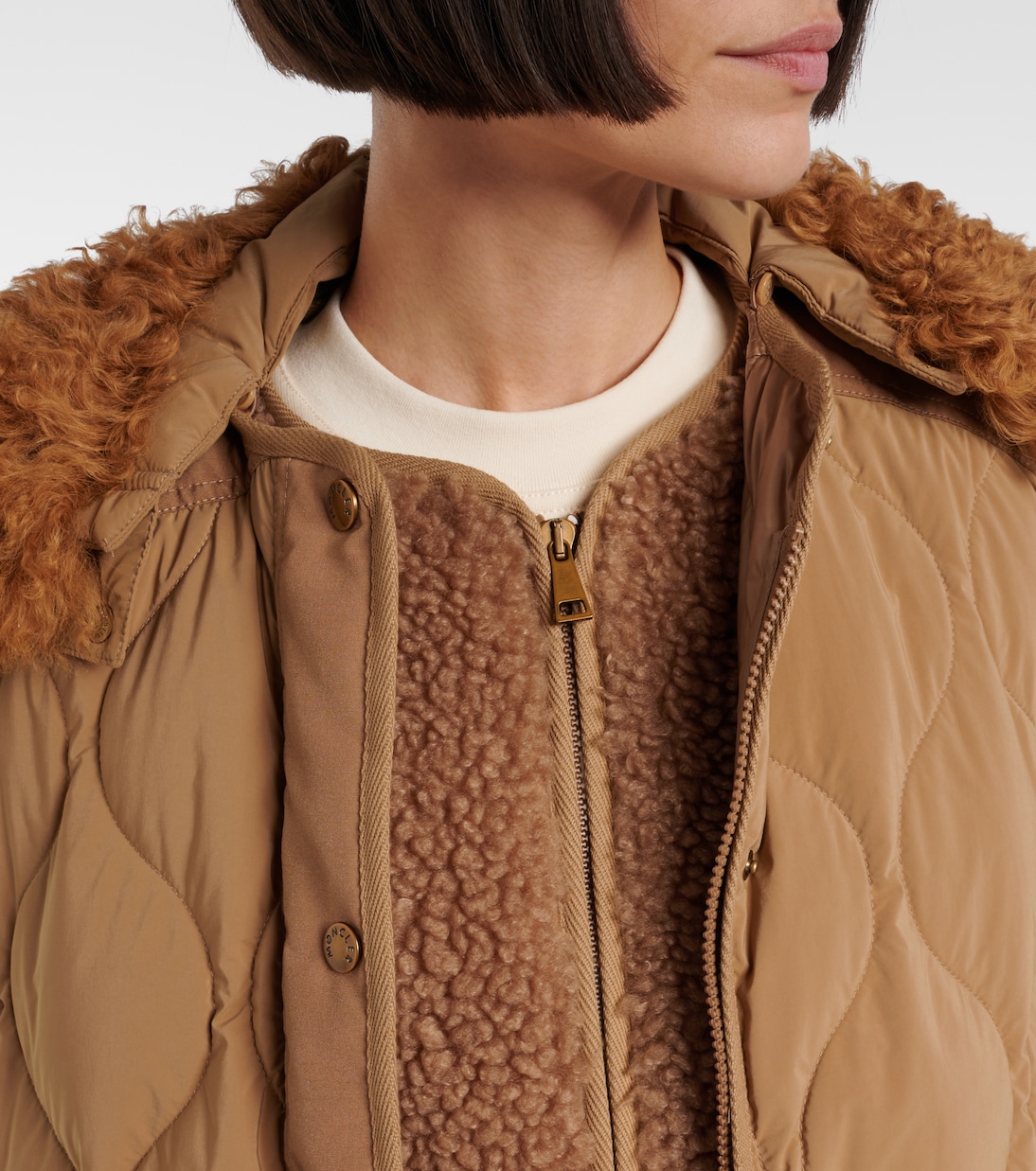 Quintin quilted down jacket and vest set | Moncler