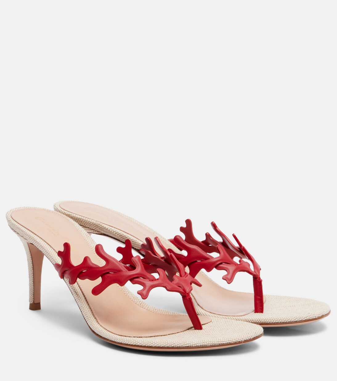 Canvas and leather thong sandals | Gianvito Rossi