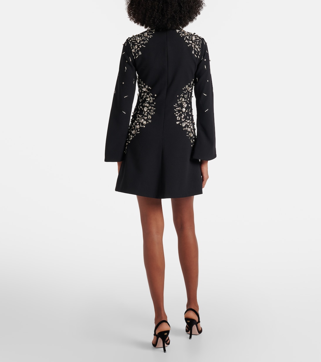 Robe Carla en crêpe à ornements | Simkhai