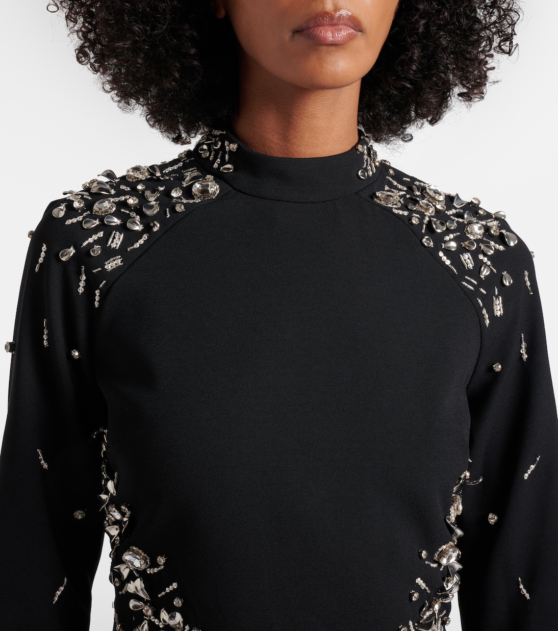 Robe Carla en crêpe à ornements | Simkhai