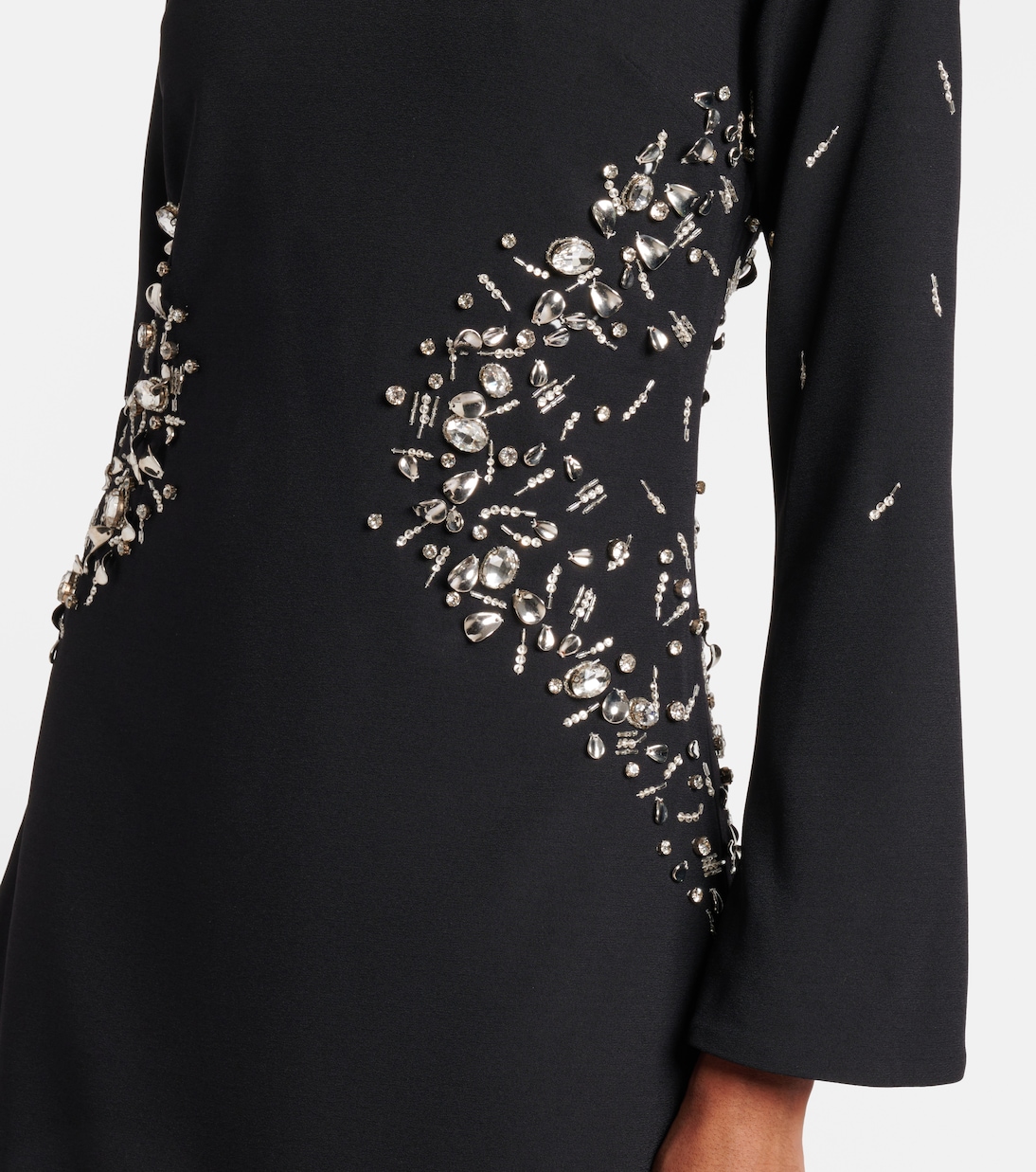 Robe Carla en crêpe à ornements | Simkhai