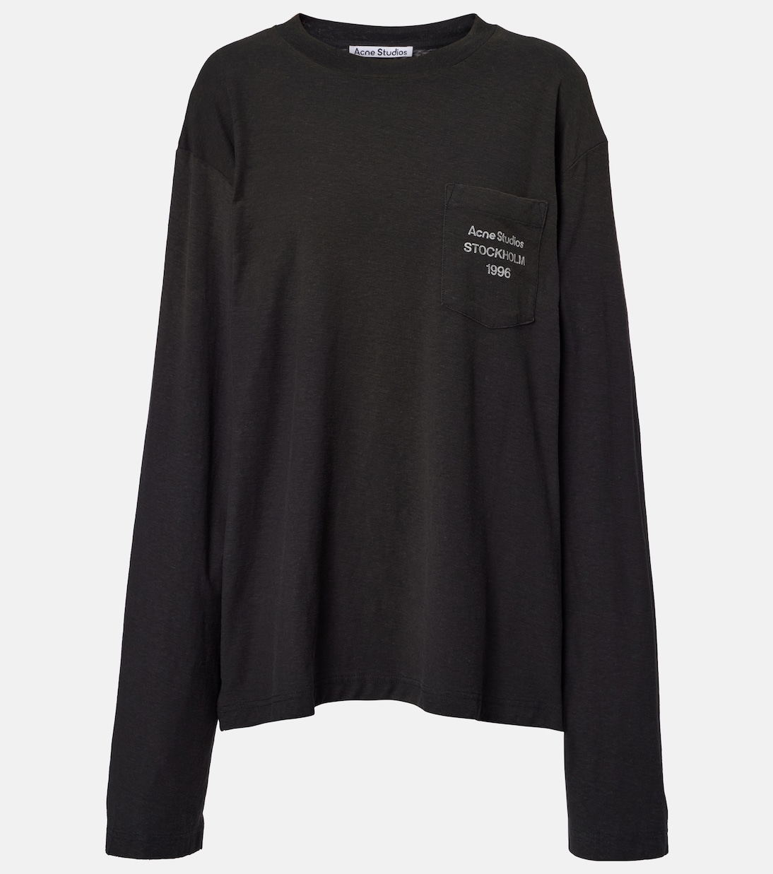 Top in jersey di cotone e canapa con logo | Acne Studios