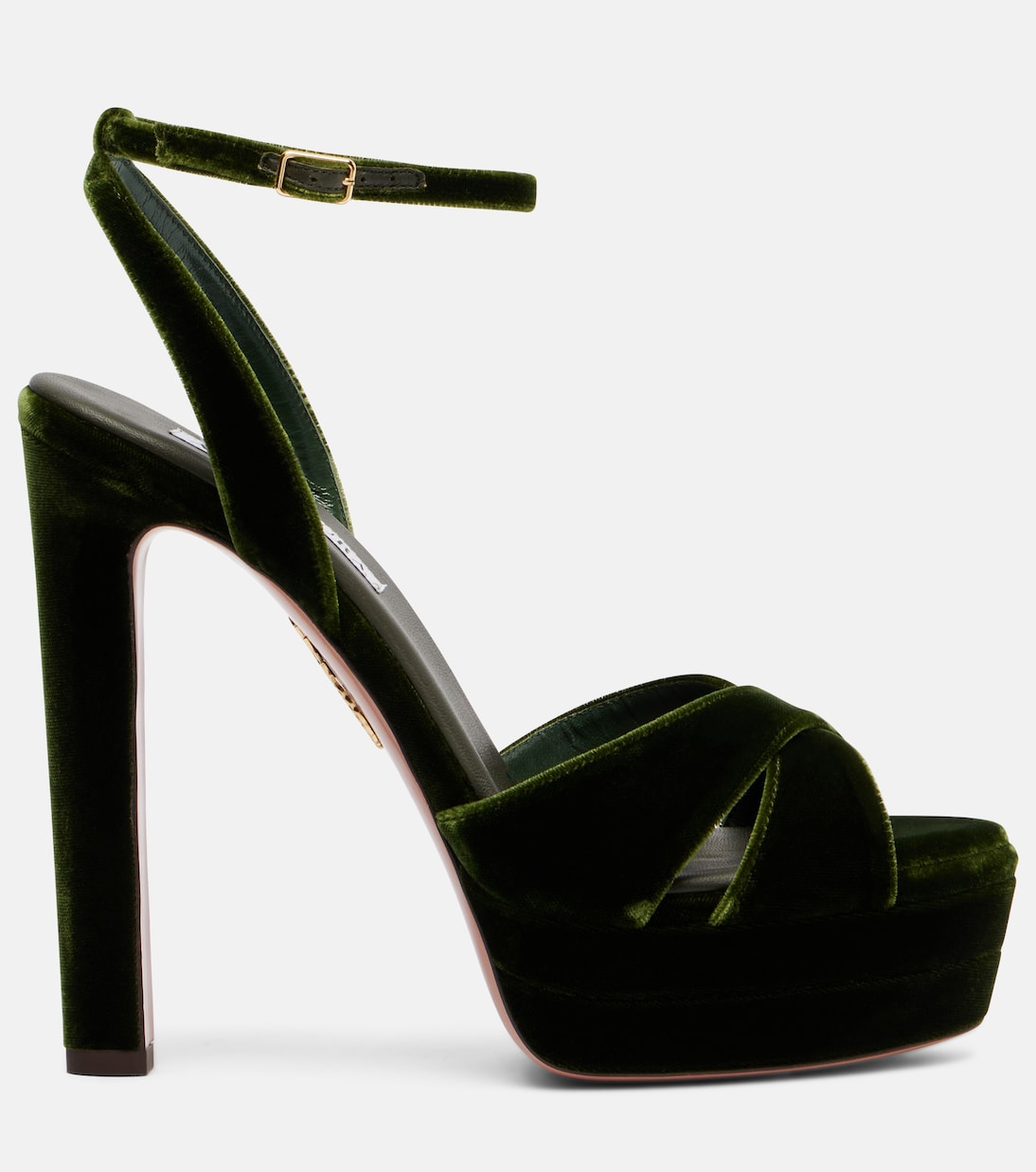 Divine 130 velvet platform sandals | Aquazzura