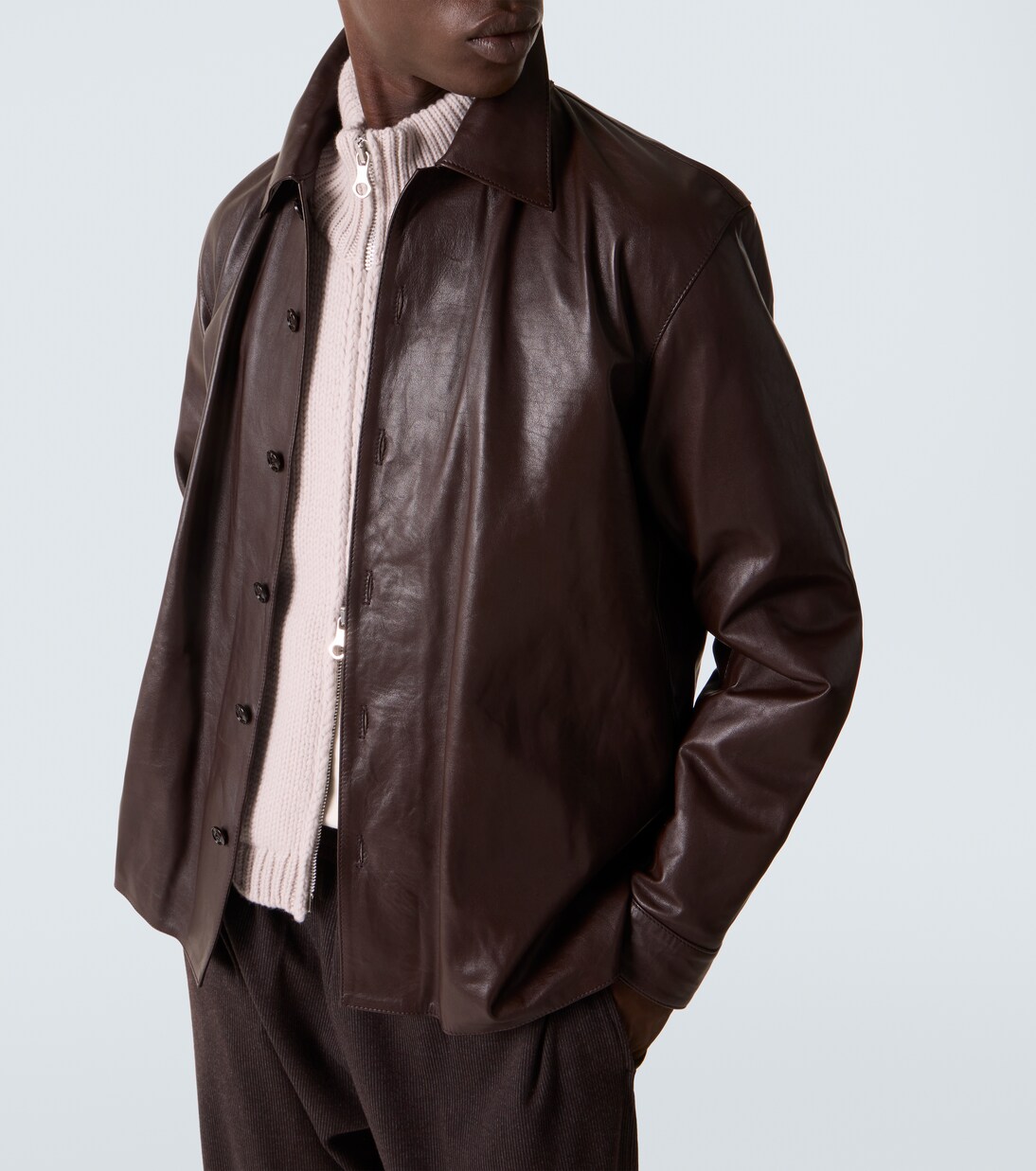 Hemdjacke Welding aus Leder | Our Legacy