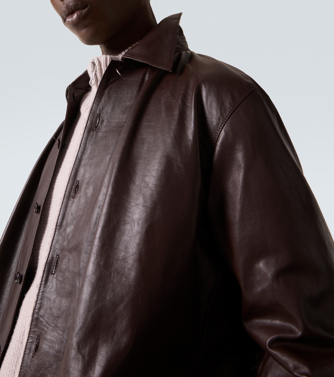 Hemdjacke Welding aus Leder | Our Legacy