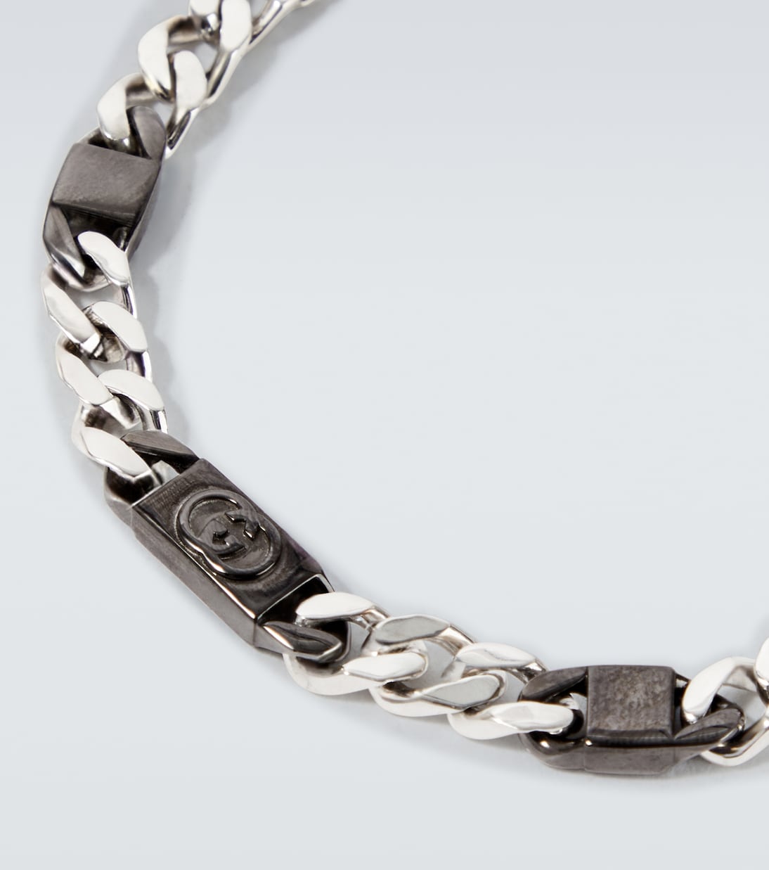Gucci Interlocking sterling silver chain bracelet | Gucci