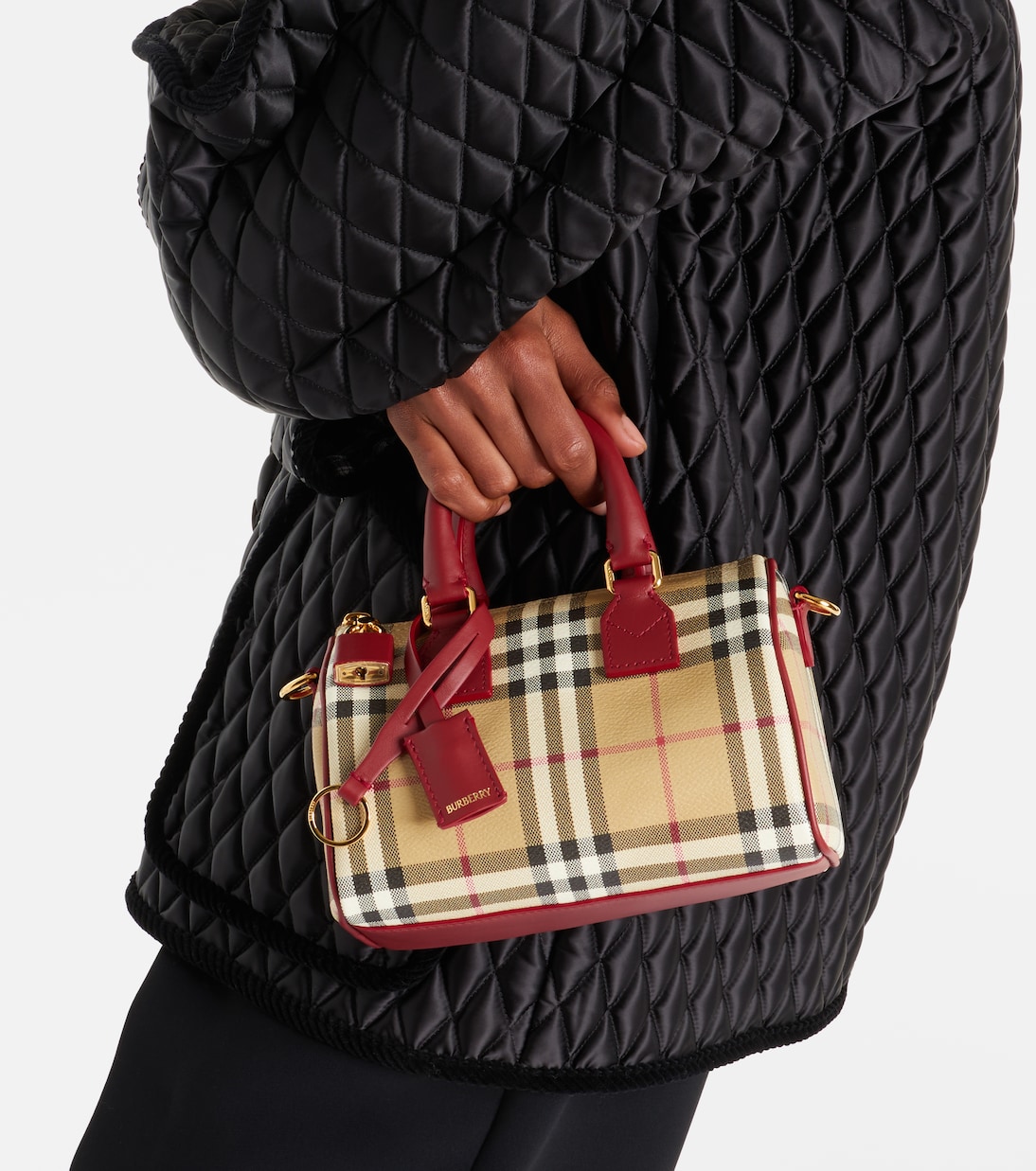 Sac Burberry Check Small en toile et cuir | Burberry