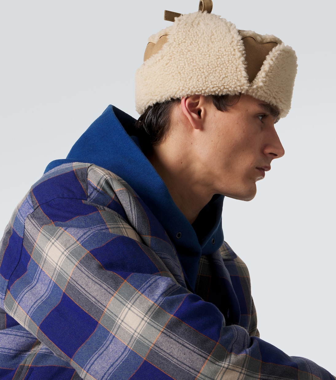 Open Car suede and shearling aviator hat | Visvim