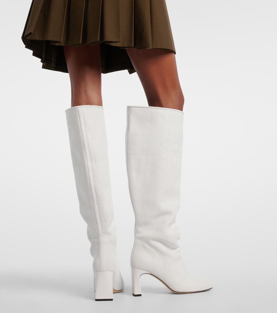 Stivali Roberta al ginocchio in pelle intrecciata | Souliers Martinez