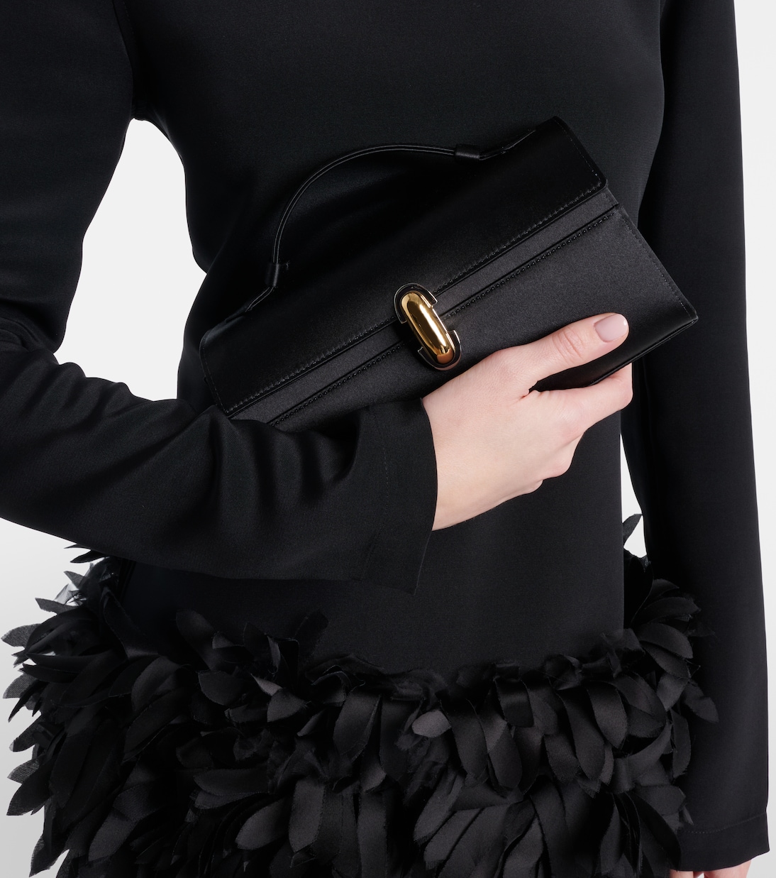 Symmetry Small satin top-handle bag | Savette