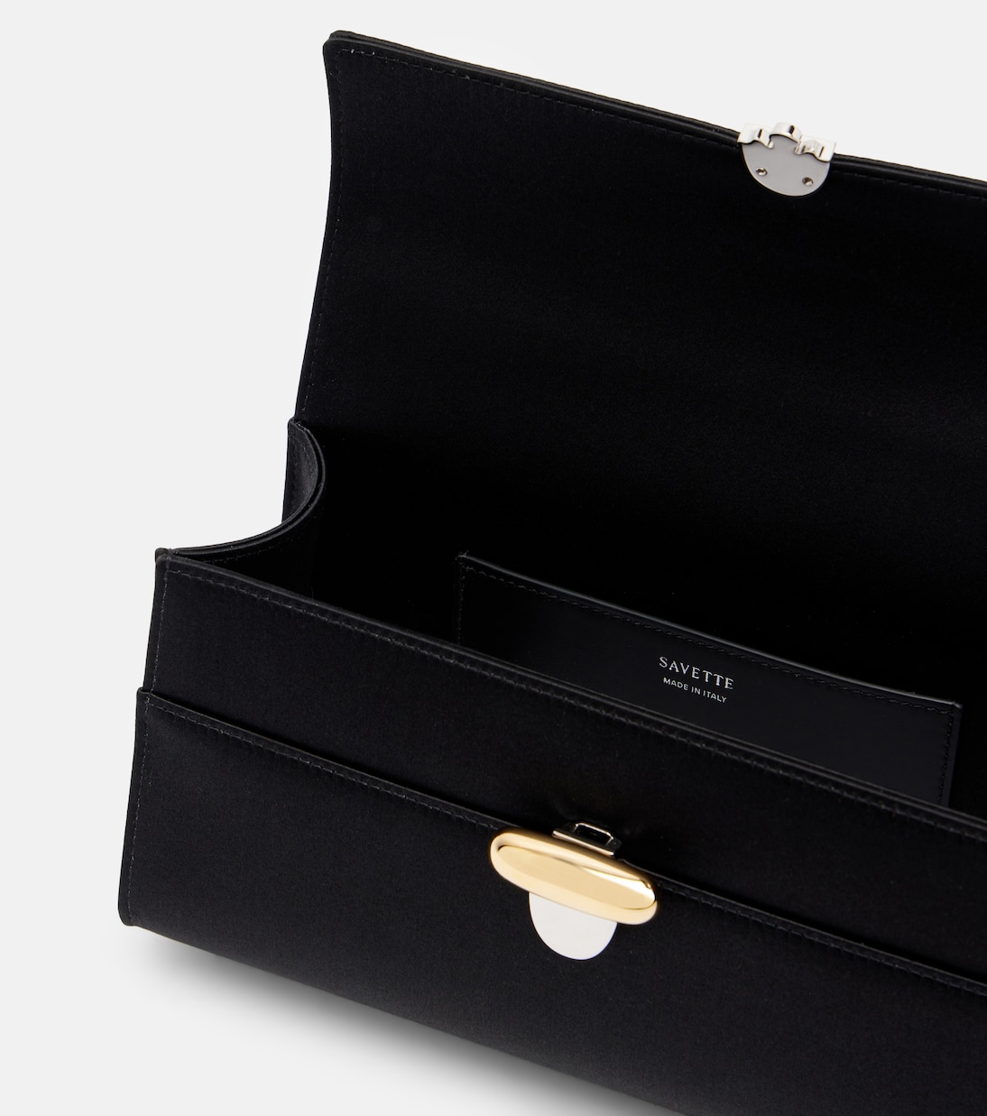 Symmetry Small satin top-handle bag | Savette