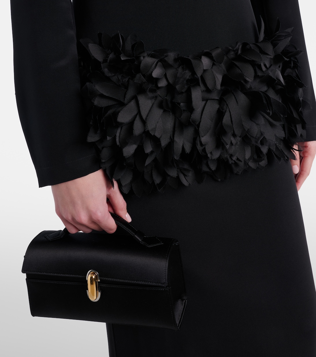 Symmetry Small satin top-handle bag | Savette