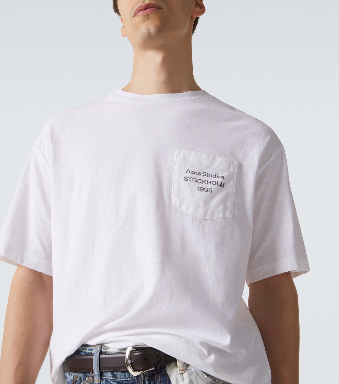 Logo cotton and hemp jersey T-shirt | Acne Studios