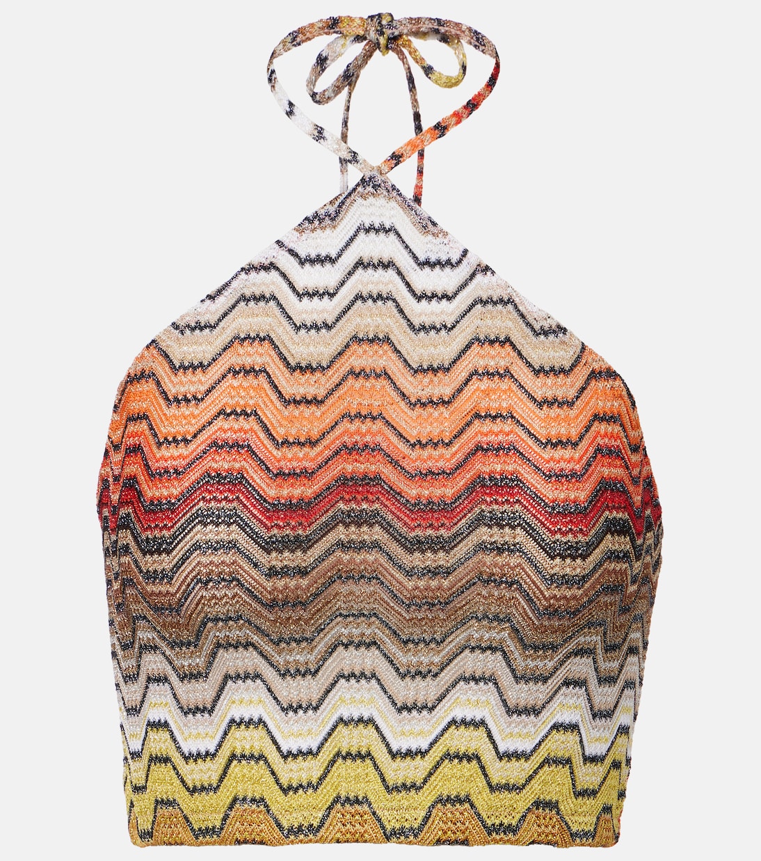 Wave挂脖金属丝面料上衣 | Missoni