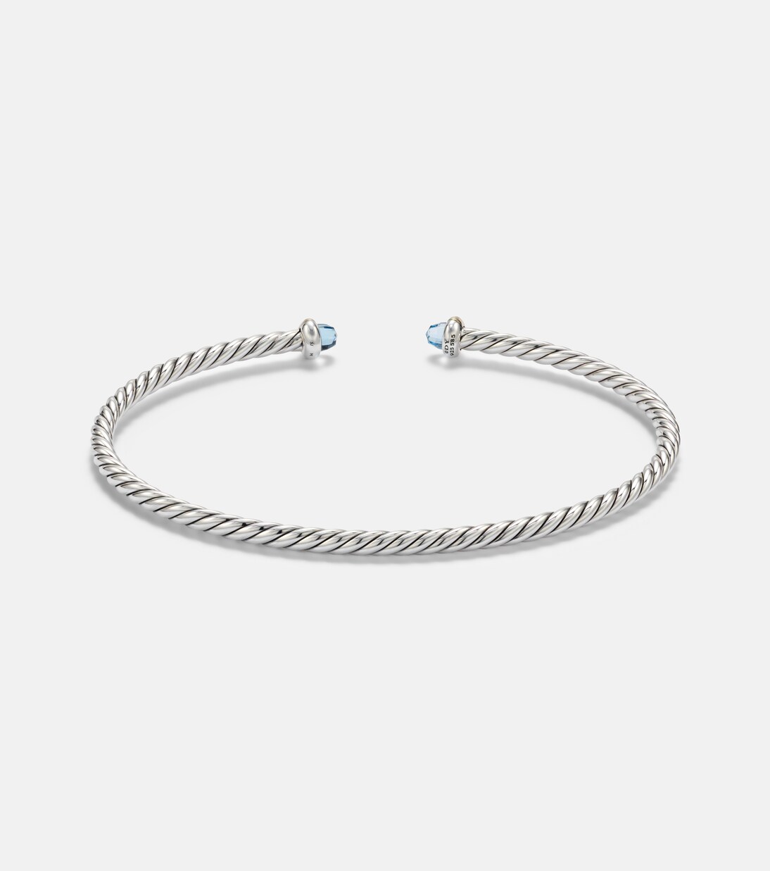 Micro Cable Flex® sterling silver and 14kt gold cuff bracelet with topaz | David Yurman