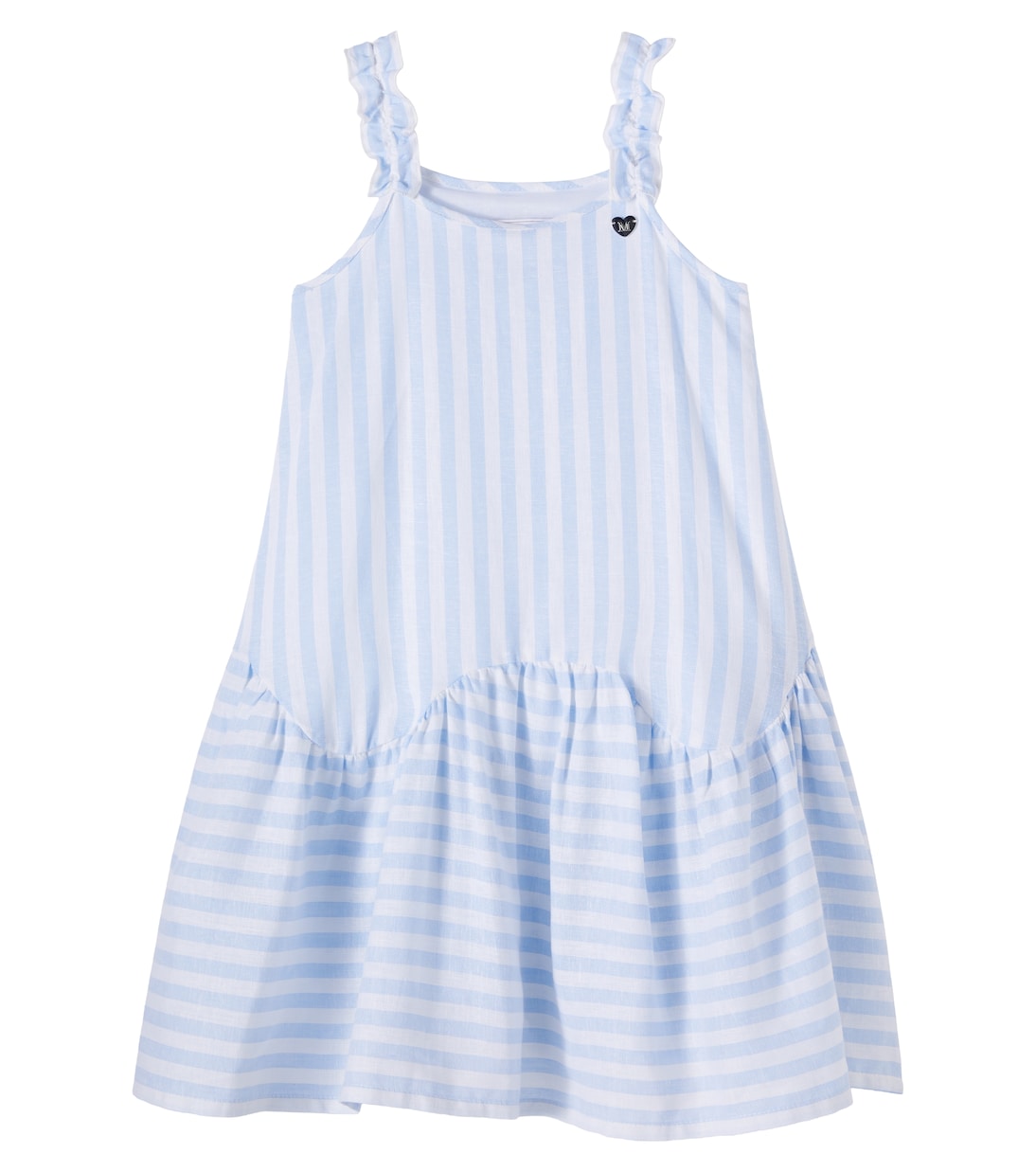 Striped linen-blend dress | Monnalisa