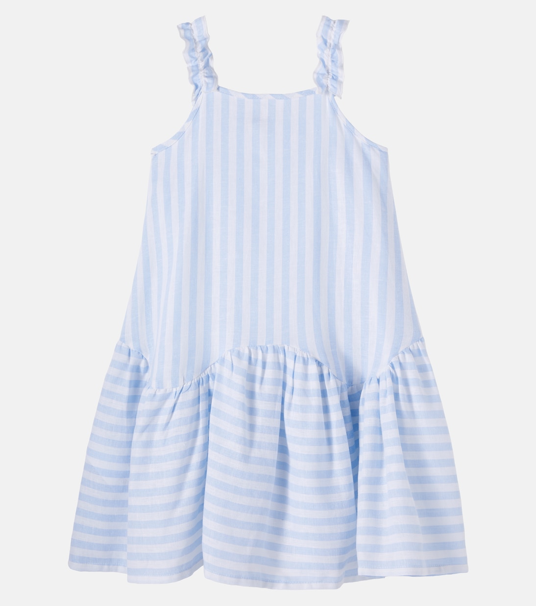 Striped linen-blend dress | Monnalisa