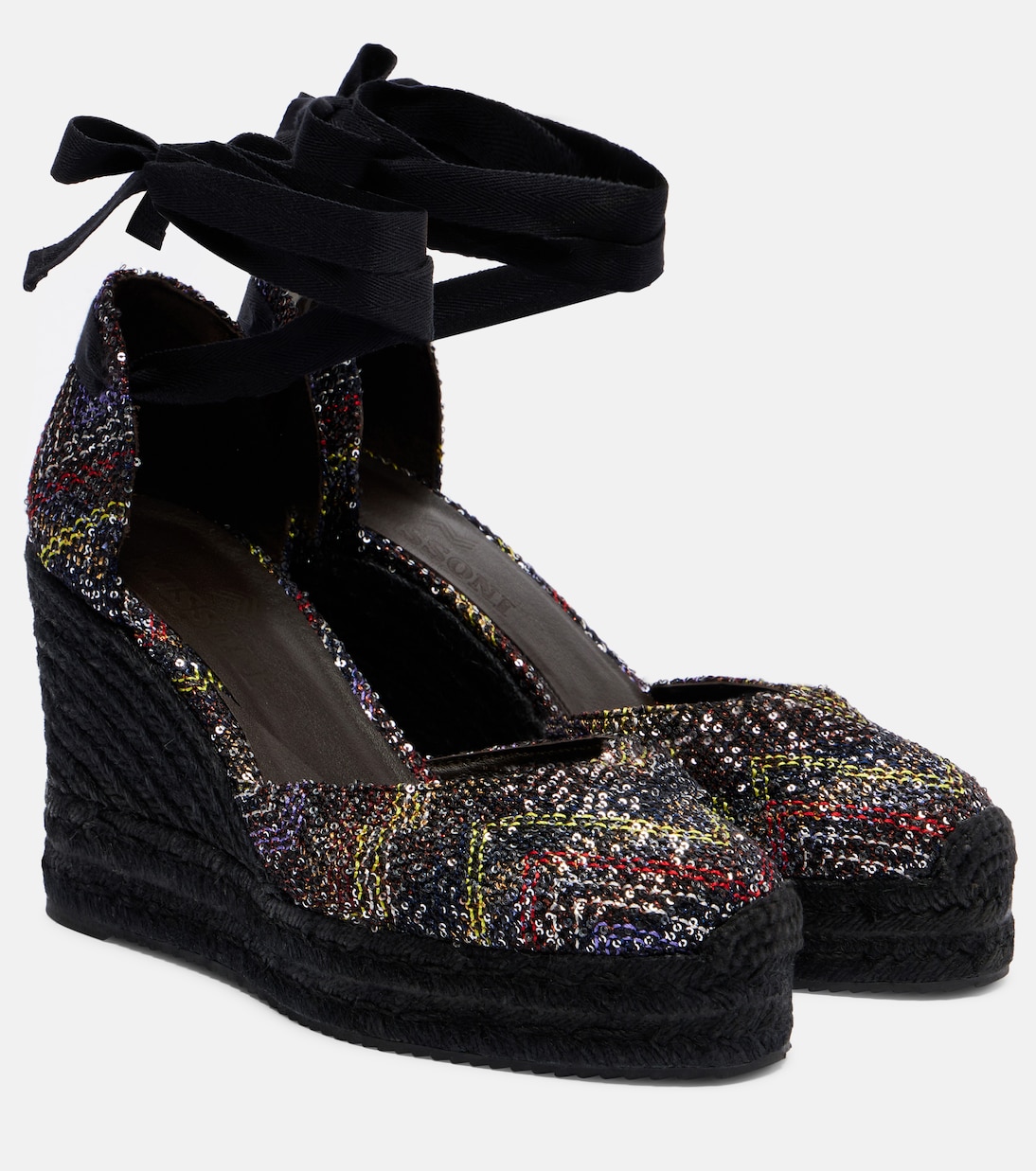 Eva 80 sequined espadrille wedges | Missoni