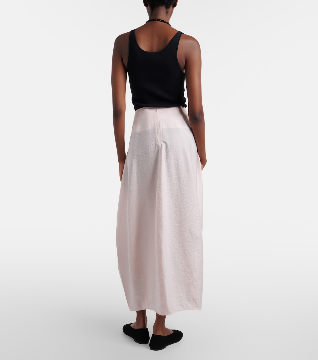 真丝混纺加长半身裙 | Toteme