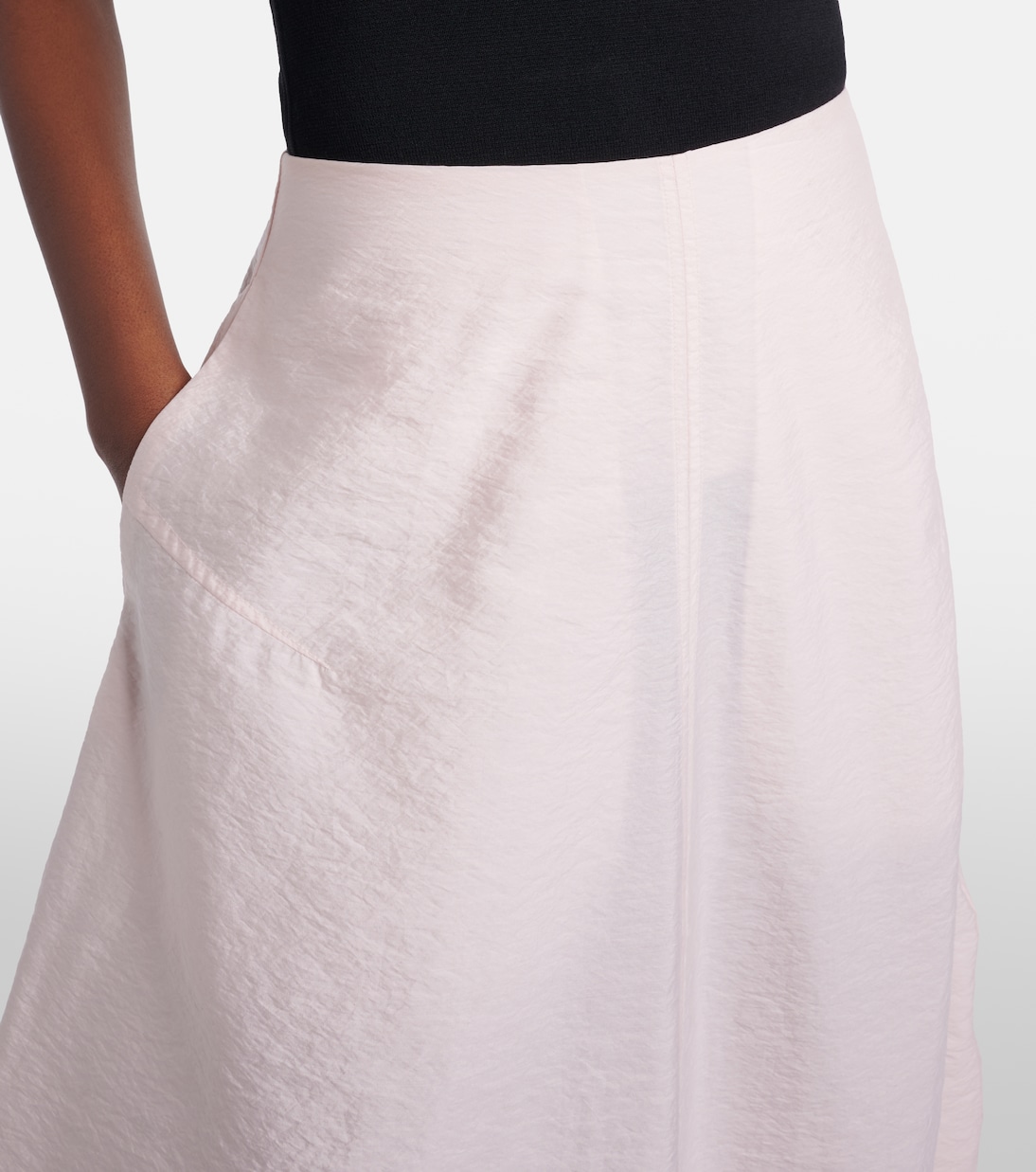 真丝混纺加长半身裙 | Toteme