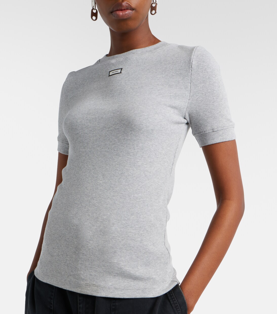 Camiseta acanalada Lounge en mezcla de algodón | Entire Studios