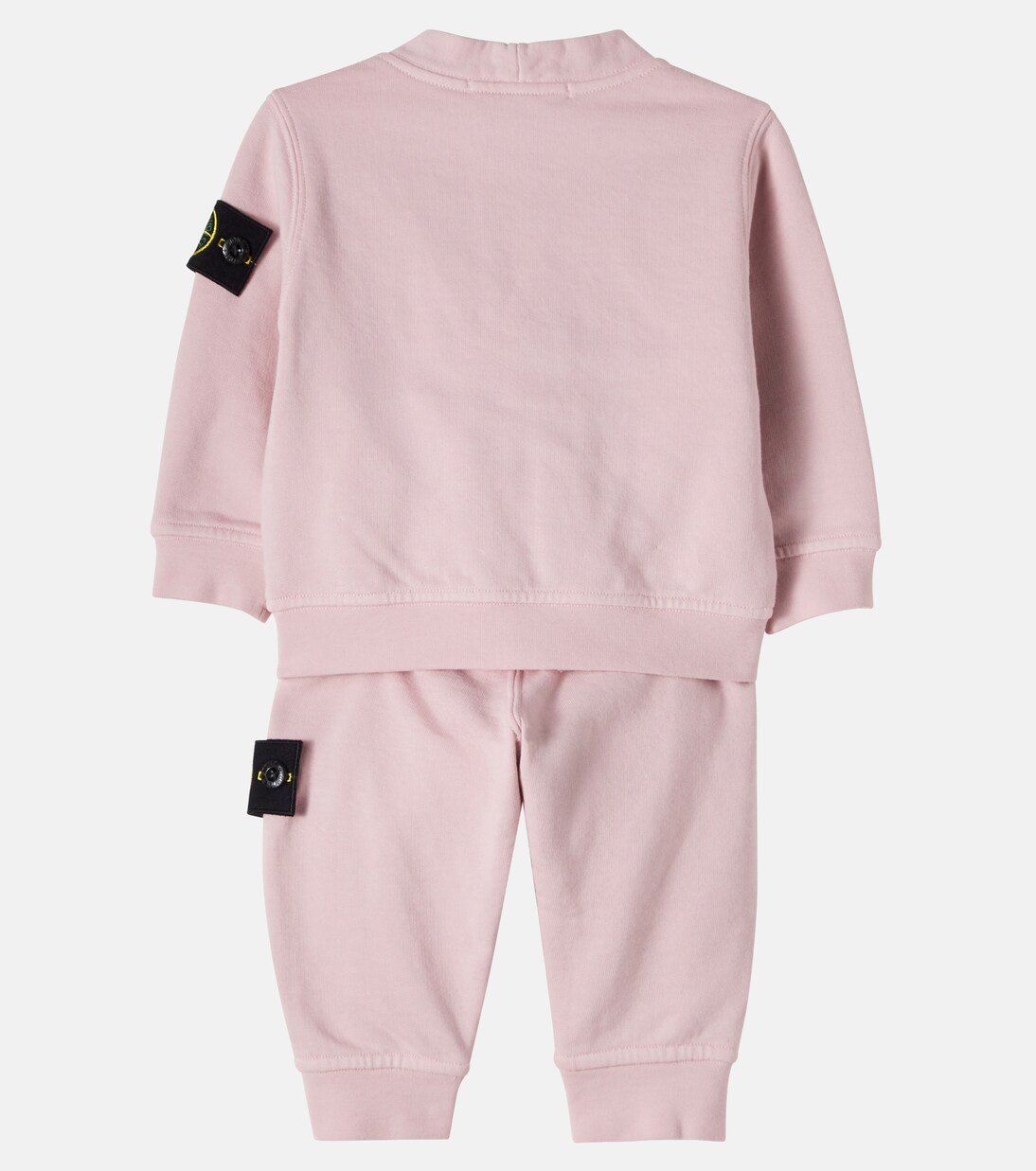 Baby cotton cardigan, sweatpants and blanket set | Stone Island Junior