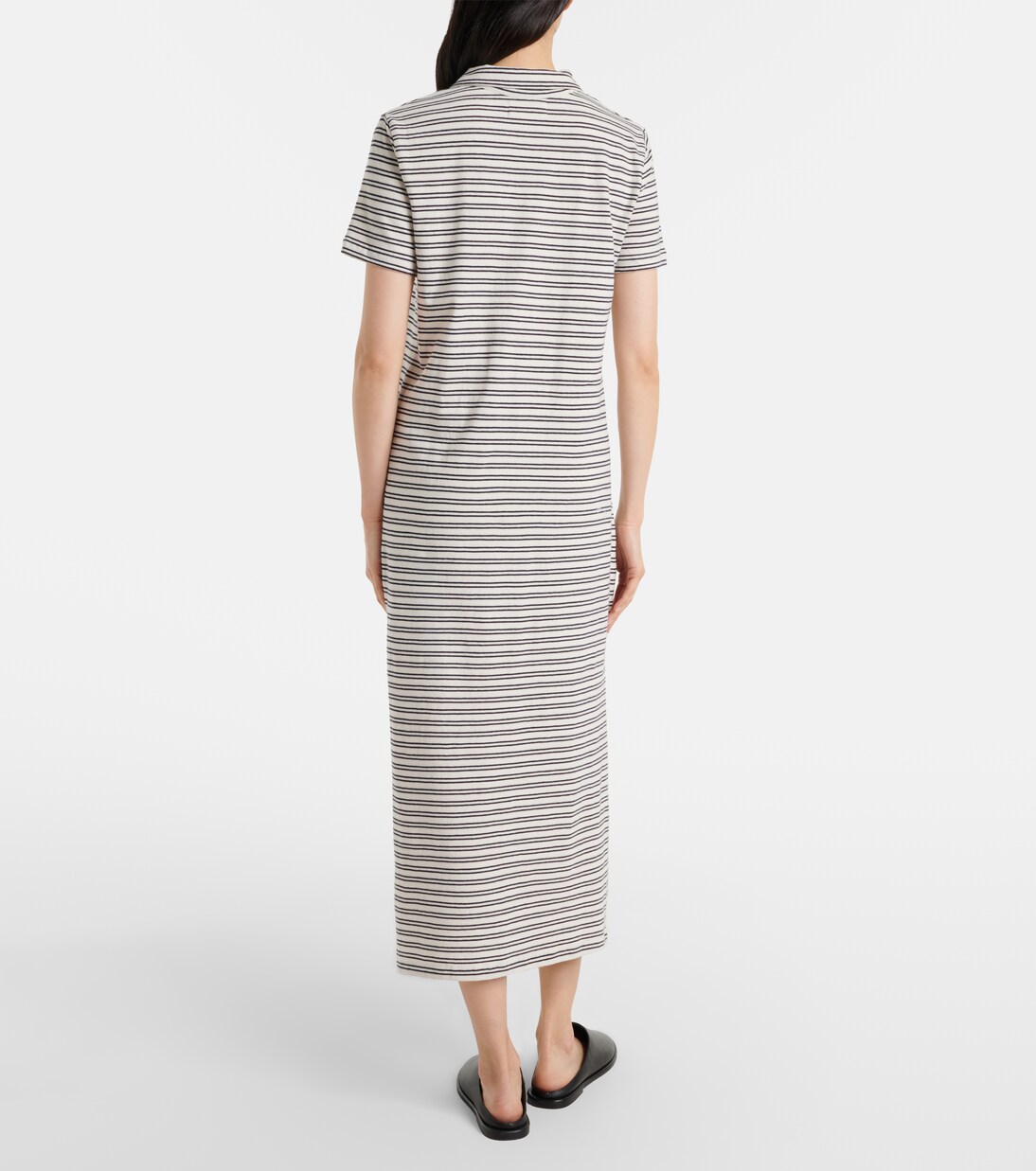 Robe midi Corin rayée en coton | Velvet