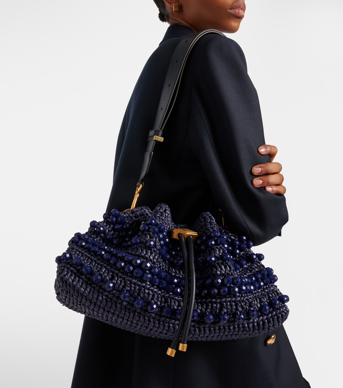 Sac Cinch Small en raphia | Jimmy Choo