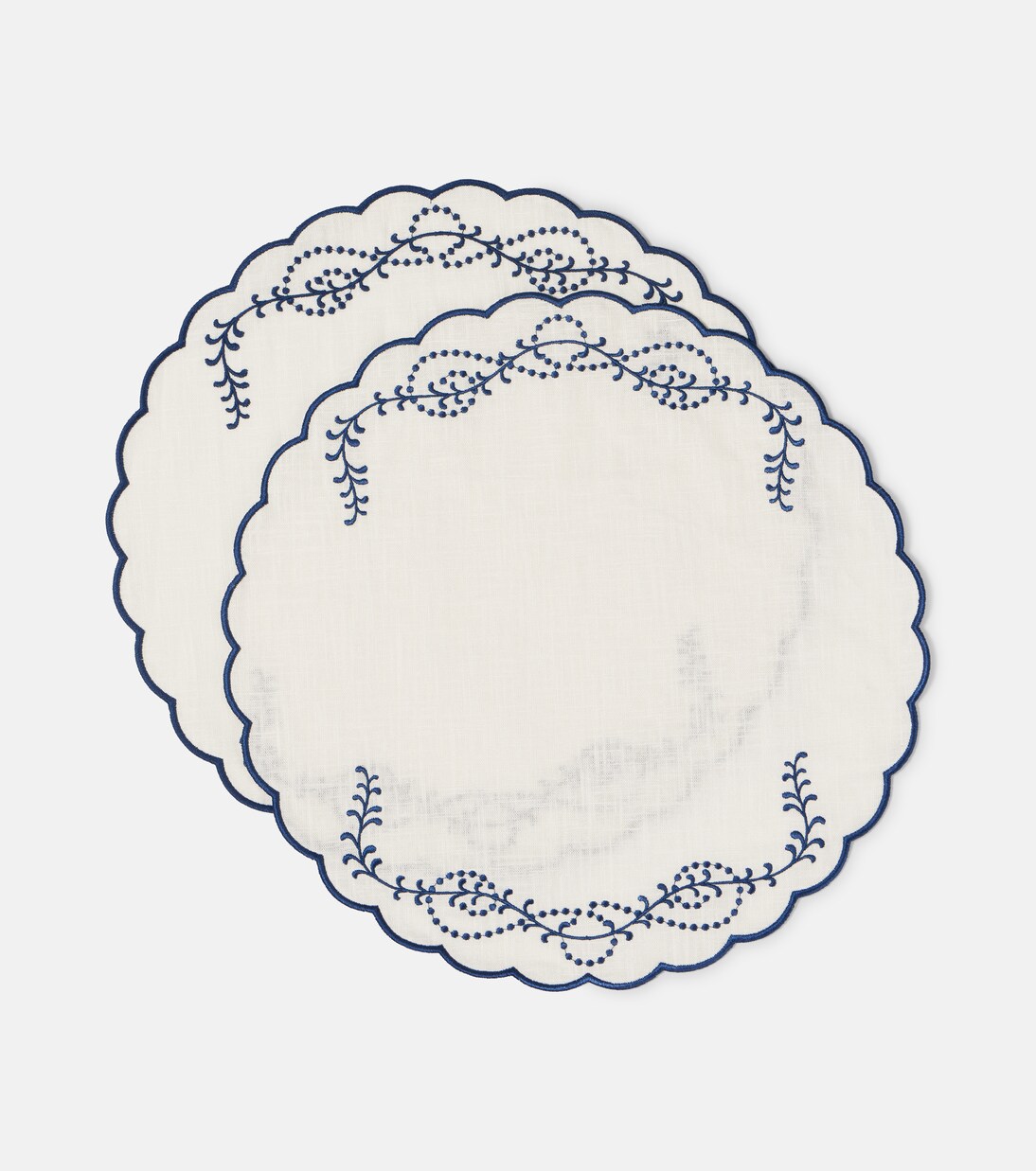 Set di 2 tovagliette in lino con ricamo | Cabana