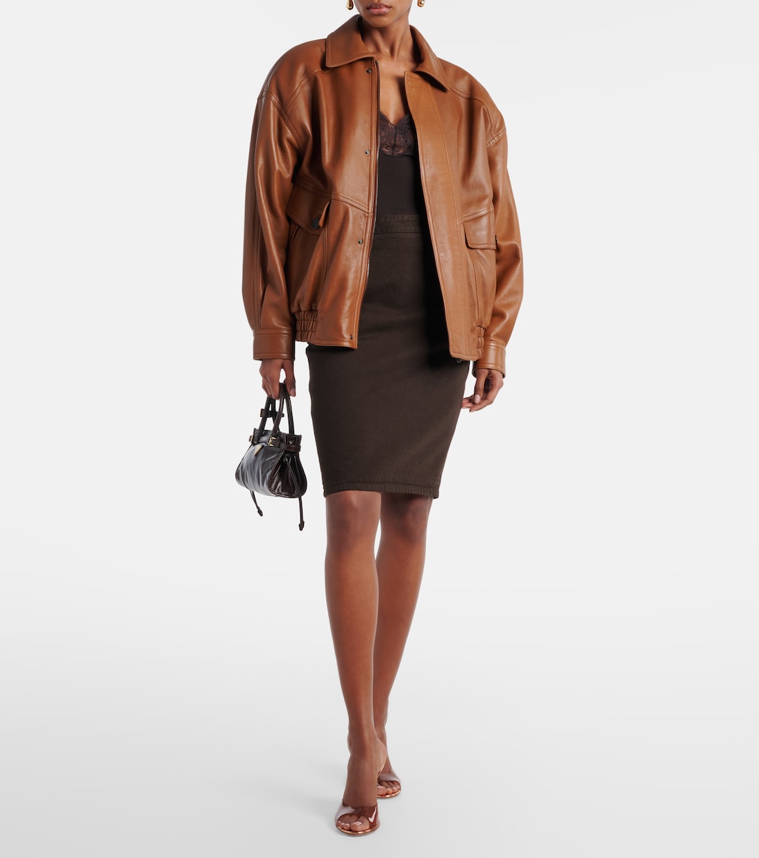 95 leather-trimmed PVC mules | Gianvito Rossi