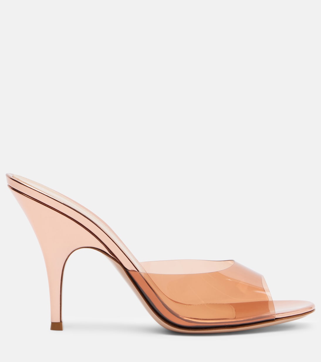 95 leather-trimmed PVC mules | Gianvito Rossi