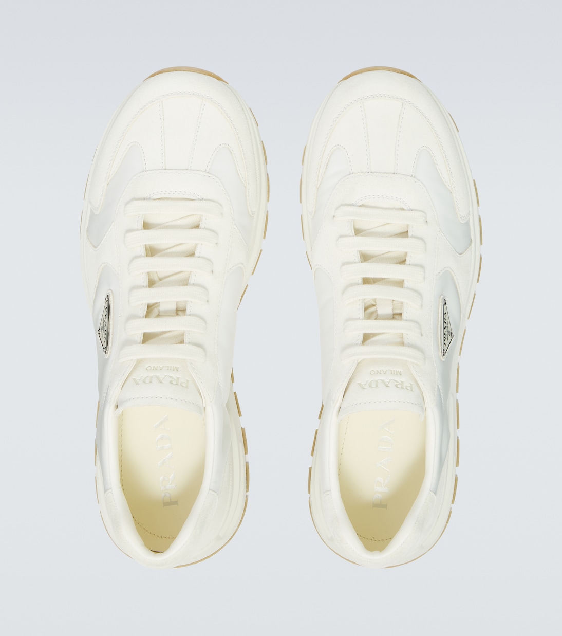 Prax Re-Nylon suede-trimmed sneakers | Prada