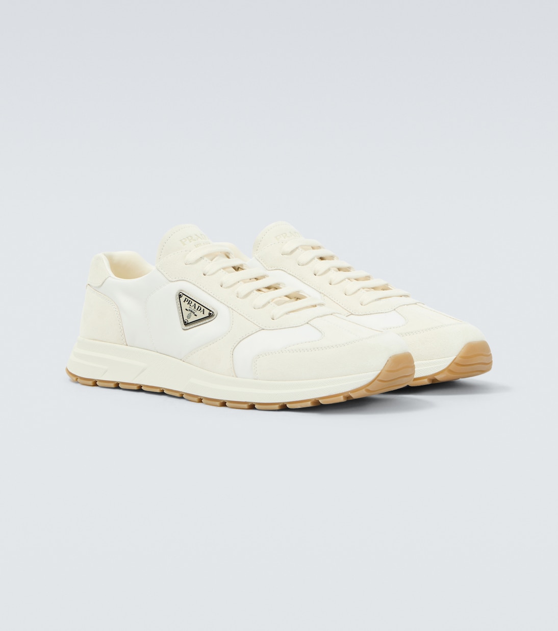 Prax Re-Nylon suede-trimmed sneakers | Prada