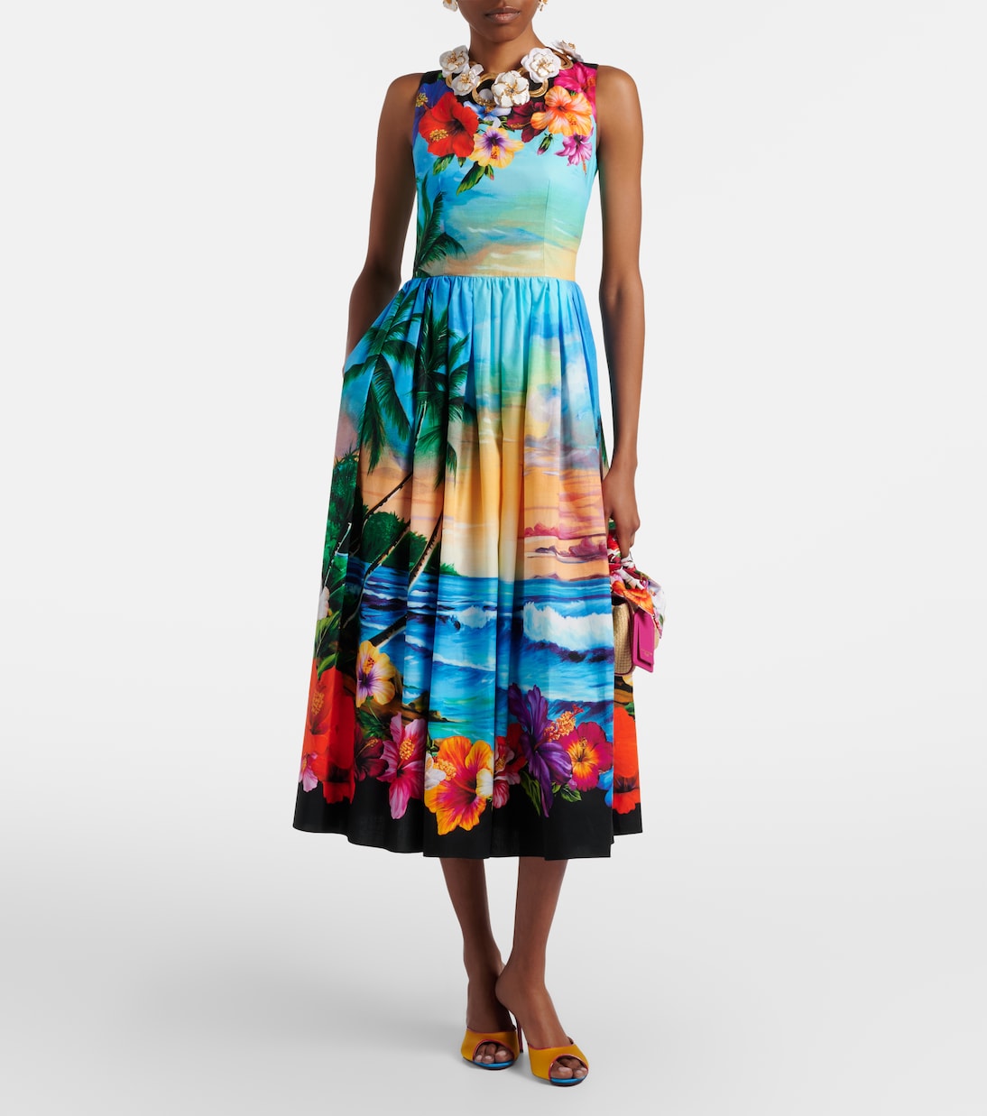 Midikleid aus Baumwolle | Dolce&Gabbana