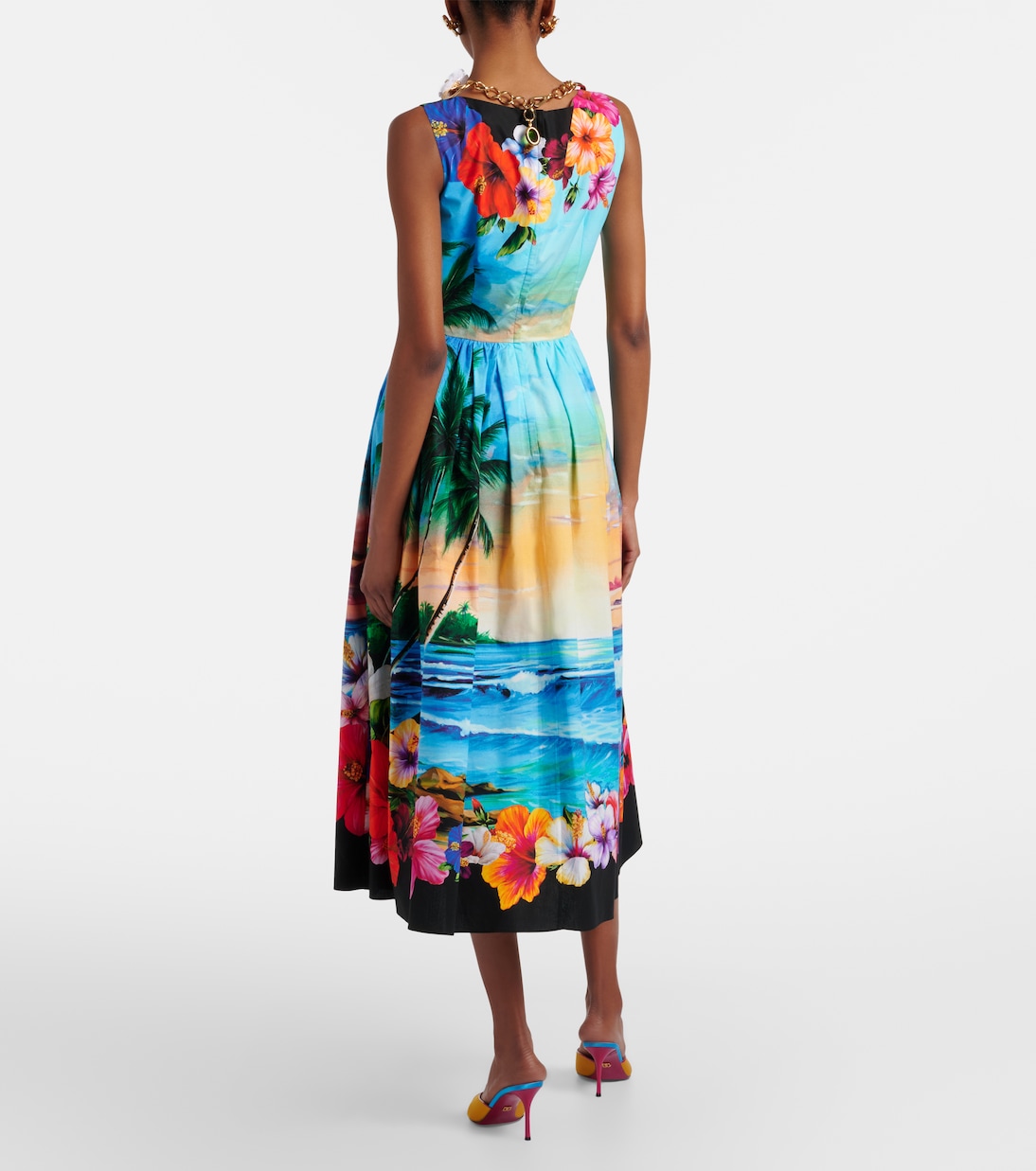 Midikleid aus Baumwolle | Dolce&Gabbana