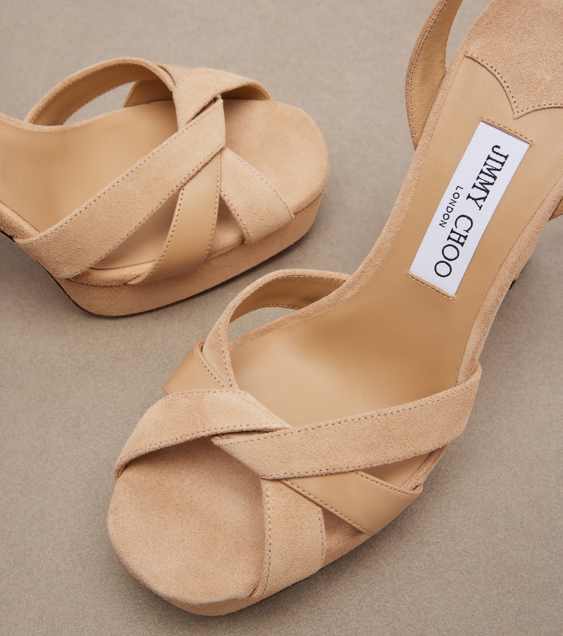 Plateausandalen Kove aus Veloursleder | Jimmy Choo