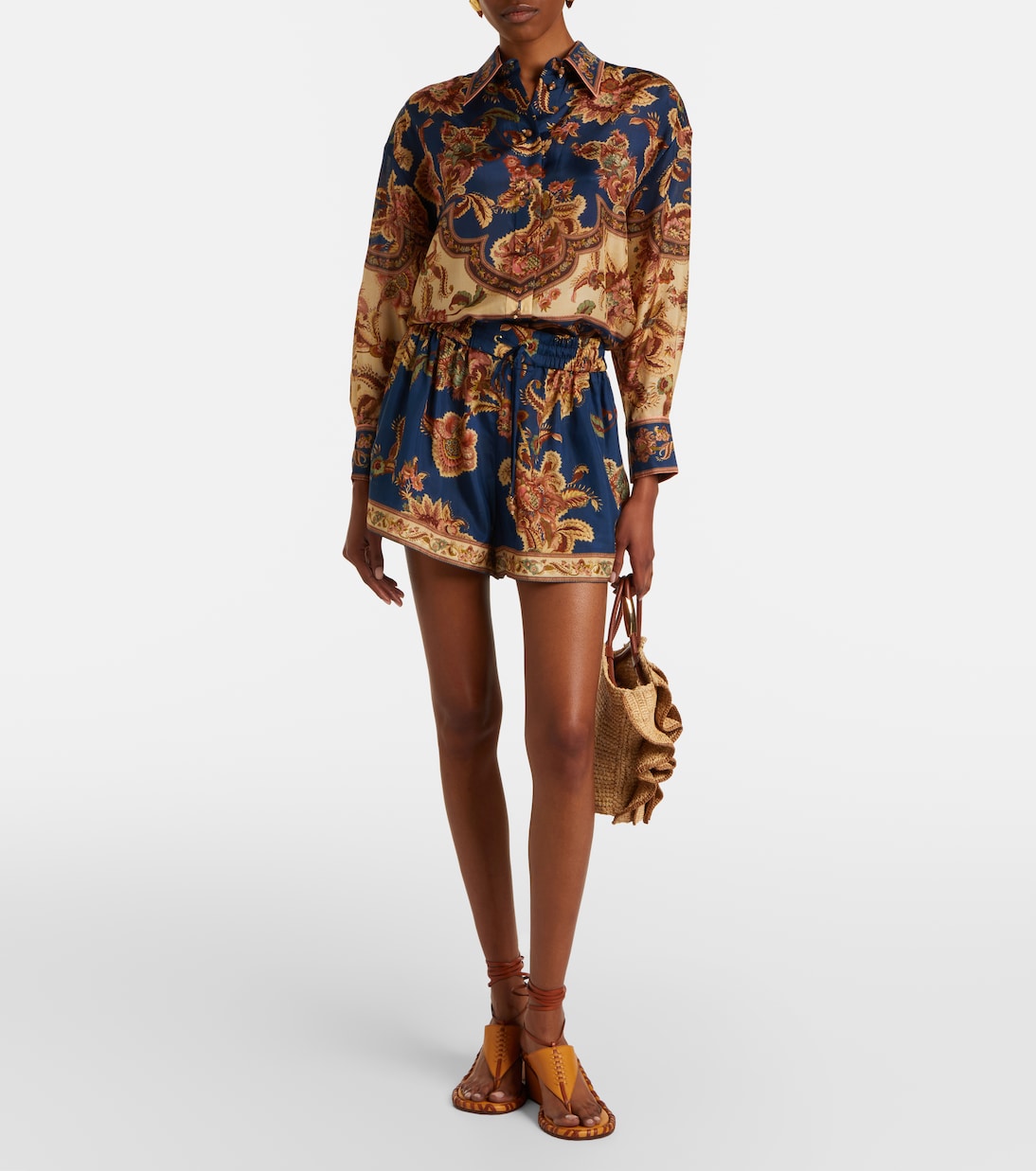 Aster printed silk shorts | Zimmermann