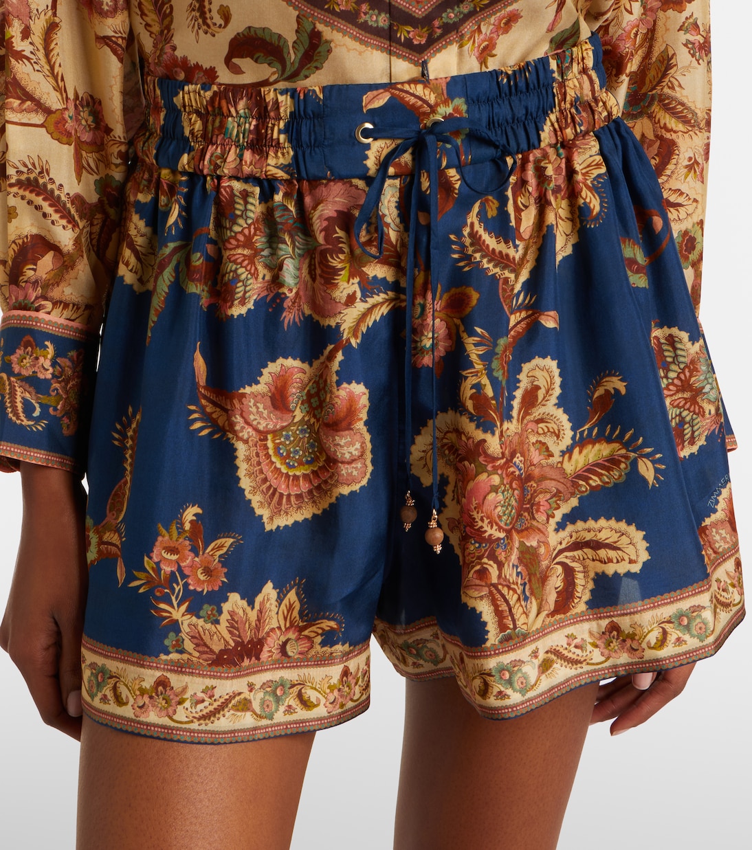 Aster printed silk shorts | Zimmermann