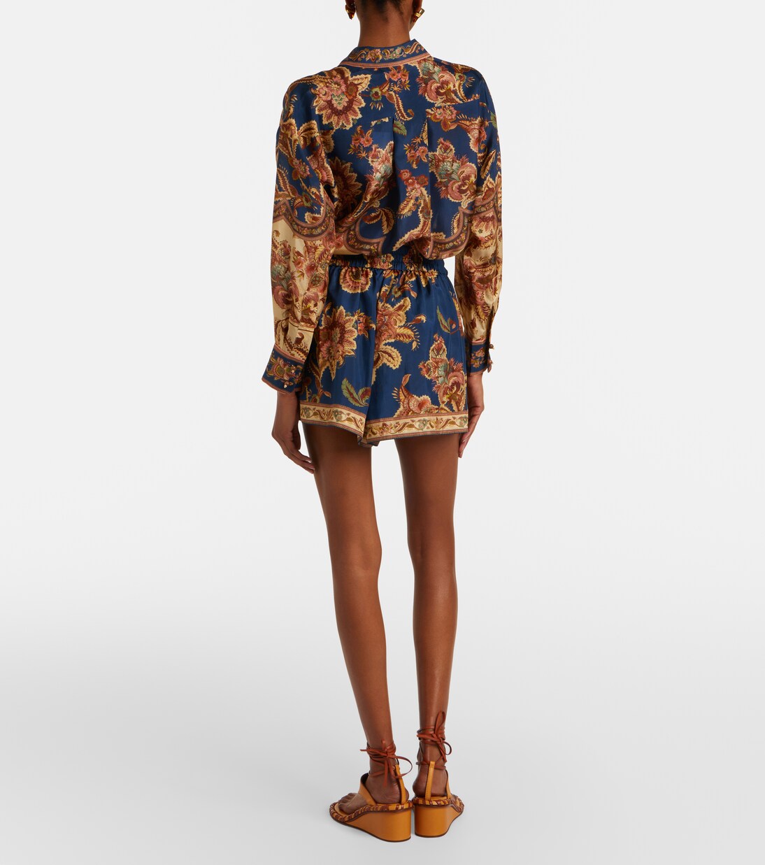 Aster printed silk shorts | Zimmermann