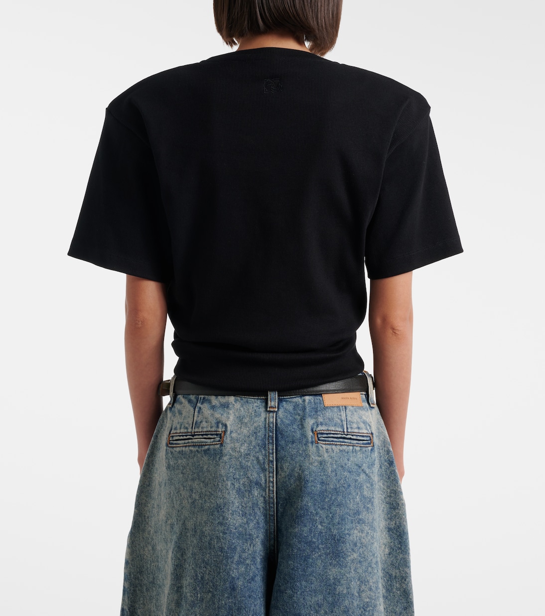 Cropped cotton-blend T-shirt | Magda Butrym