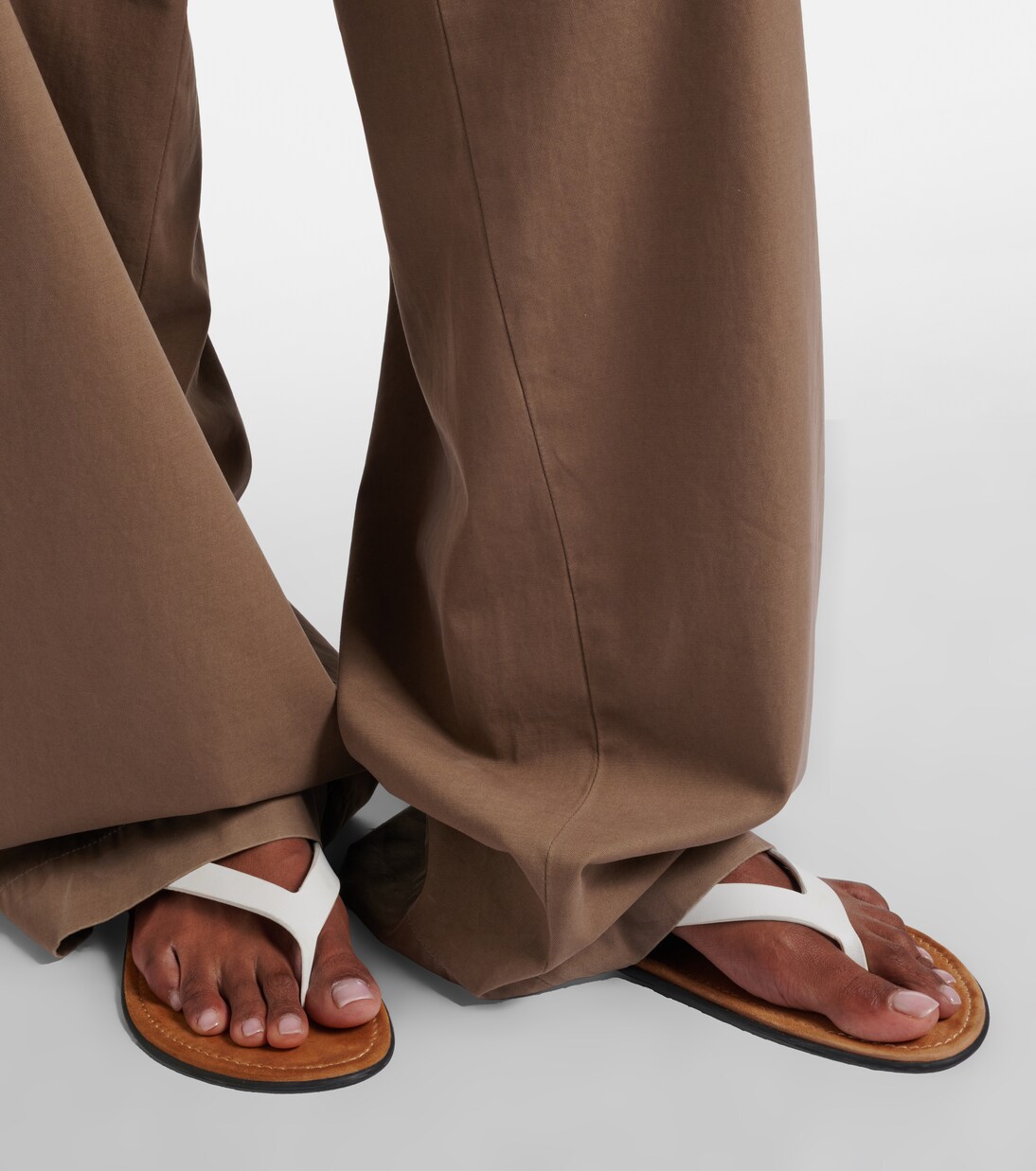 Fadry cotton-blend gabardine wide-leg pants | The Row