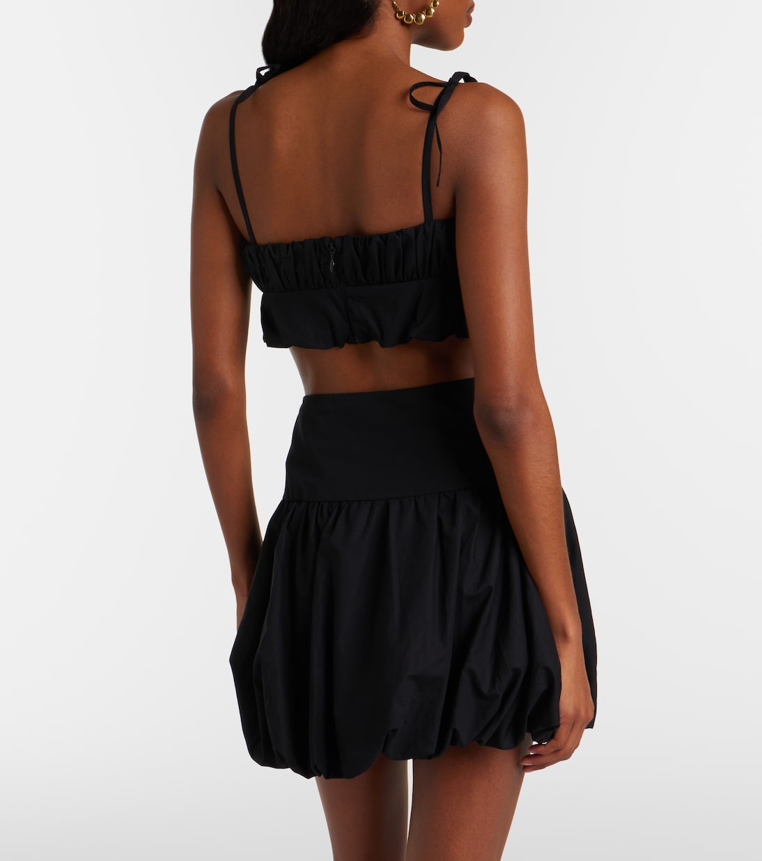 Pelea ruched cotton crop top | Faithfull