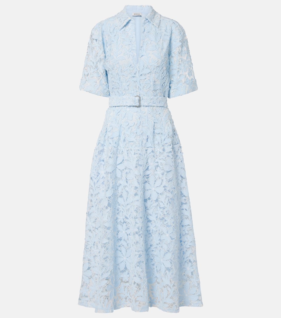 Deanna lace guipure cotton midi dress | Simkhai